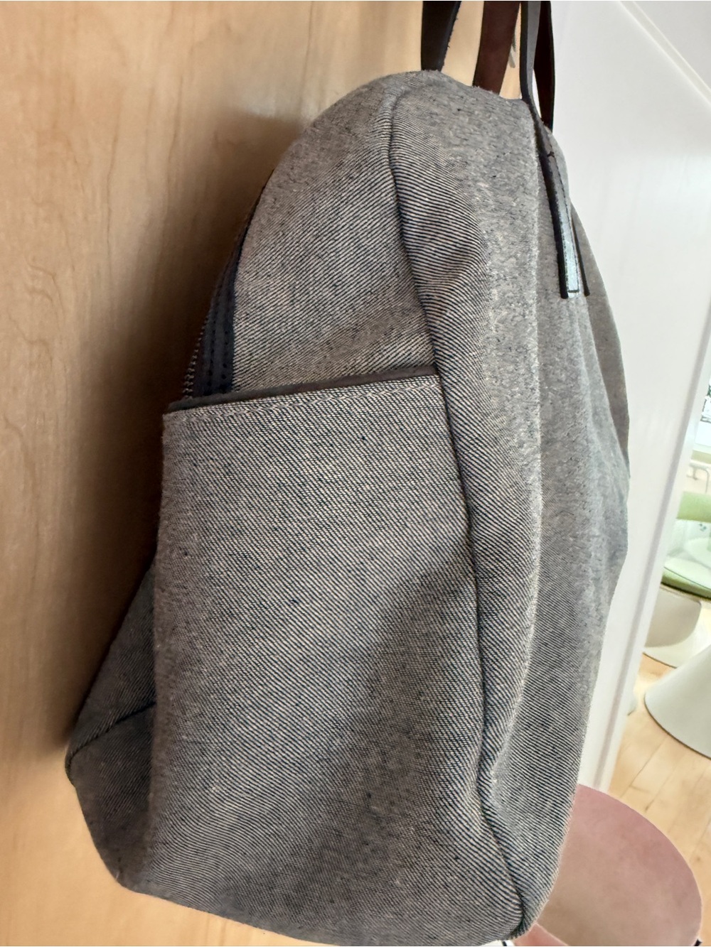 Everlane Weekender Duffel Bag – Grey Canvas & Leather - Picture 8 of 16